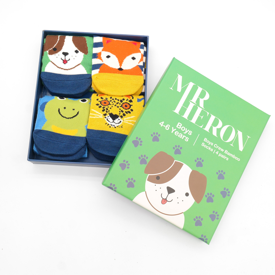 Boys 4-6 Years Animal Socks Box-0 Boys 4-6 Years Animal Socks Box-0