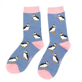 Cute Puffin Socks Denim-0