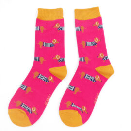 Parisian Pups Socks Hot Pink-0
