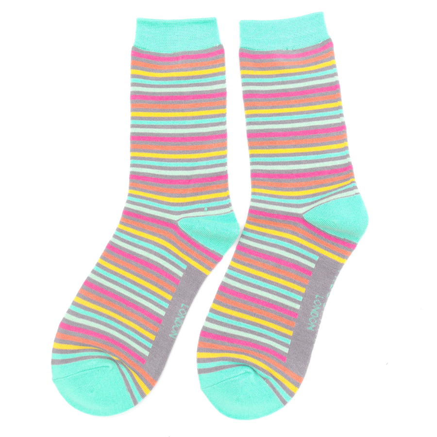 Vibrant Stripes Socks Grey-0 Vibrant Stripes Socks Grey-0