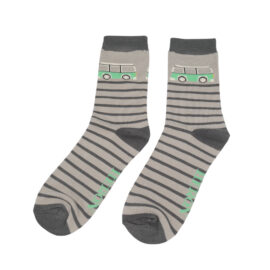 Mr Heron Camper Stripe Socks Silver-0