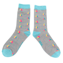 Mr Heron Sailing Boats Socks Grey-0