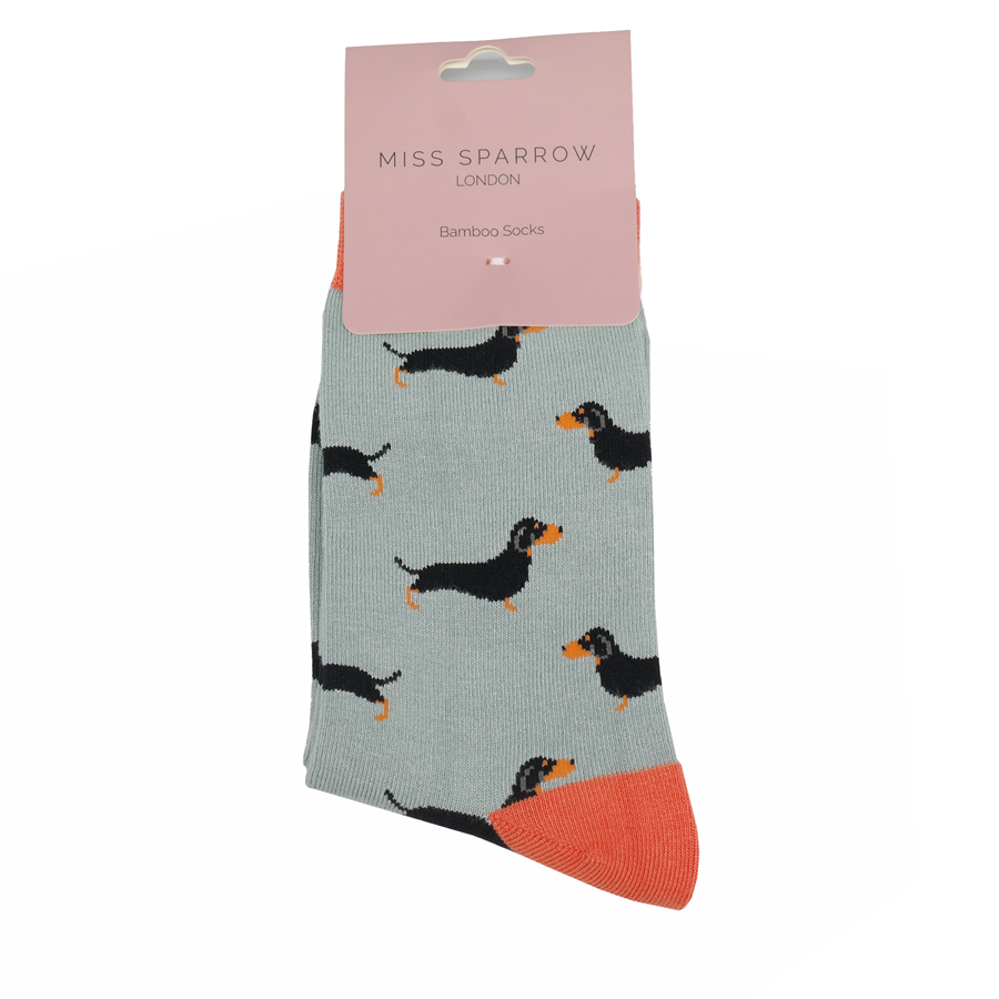 Little Sausage Dogs Socks Duck Egg-4892 Little Sausage Dogs Socks Duck Egg-4892