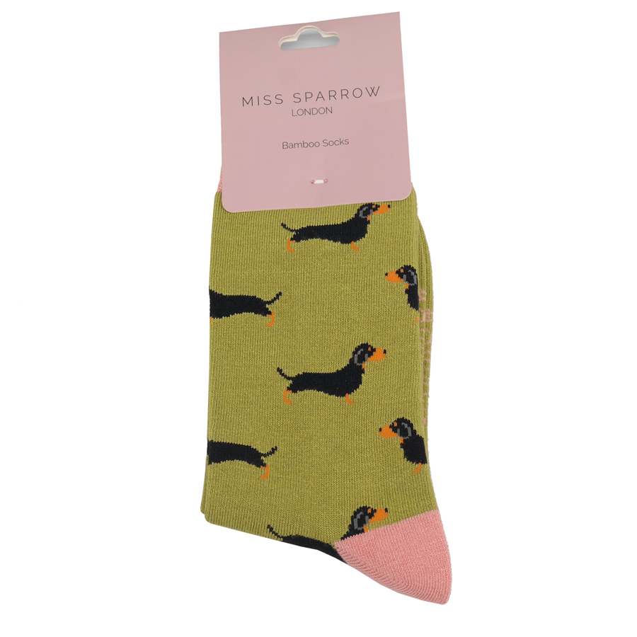 Little Sausage Dogs Socks Moss-4895 Little Sausage Dogs Socks Moss-4895
