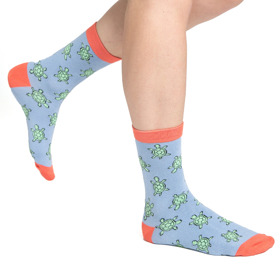 Cute Turtles Socks Powder Blue-0 Cute Turtles Socks Powder Blue-0