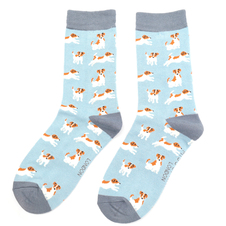 Jack Russell Socks Powder Blue-5022 Jack Russell Socks Powder Blue-5022