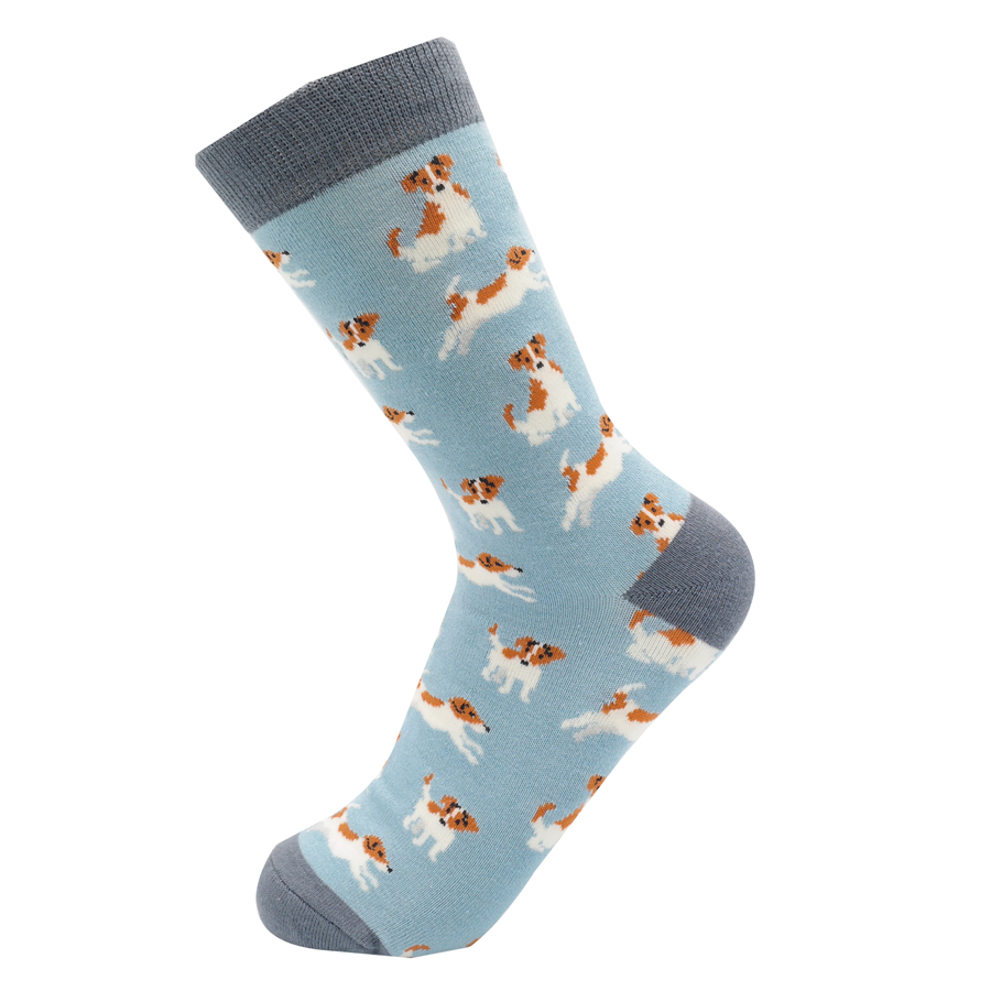 Jack Russell Socks Powder Blue-0 Jack Russell Socks Powder Blue-0