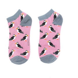 Puffins Trainer Socks Mauve-0