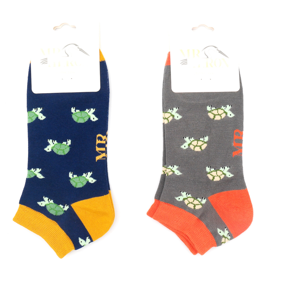 Mr Heron Turtle Trainer Socks Navy-5162 Mr Heron Turtle Trainer Socks Navy-5162