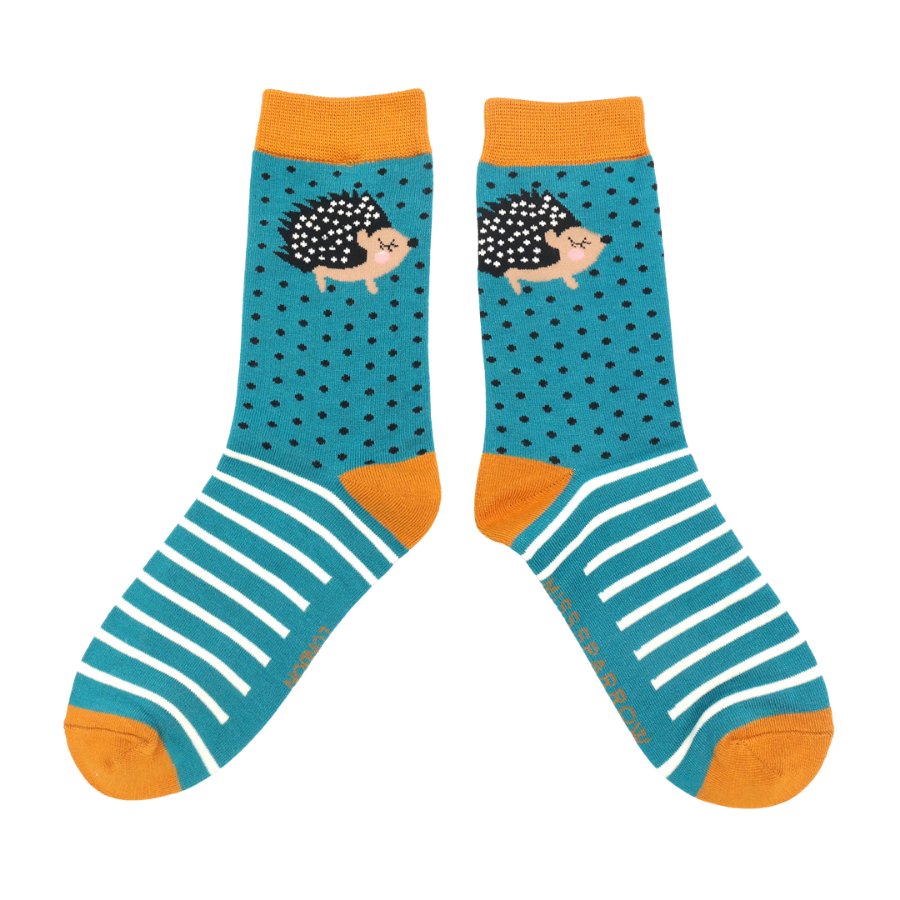 Little Hedgehogs Socks Turquoise-0 Little Hedgehogs Socks Turquoise-0