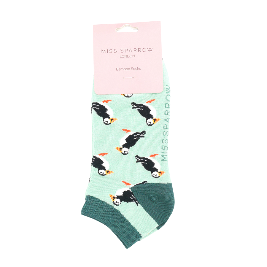Puffins Trainer Socks Mint-5204 Puffins Trainer Socks Mint-5204