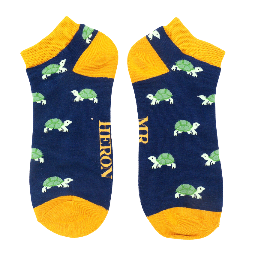 Mr Heron Turtle Trainer Socks Navy-0 Mr Heron Turtle Trainer Socks Navy-0