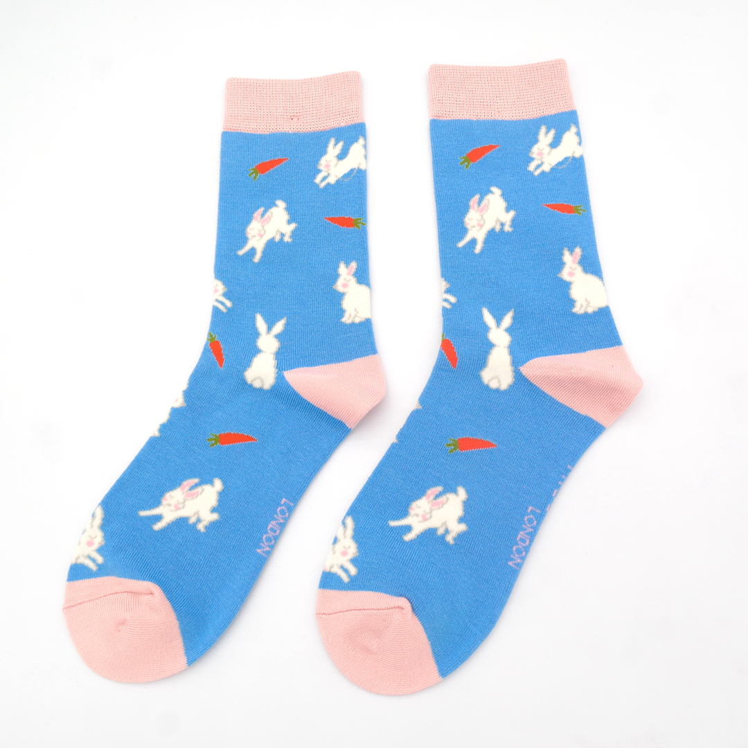 Bunnies & Carrots Socks Denim-5257 Bunnies & Carrots Socks Denim-5257