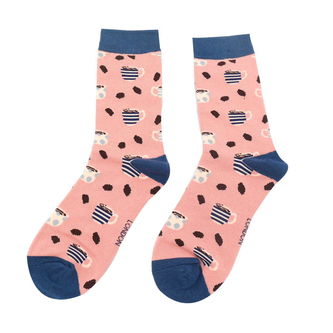 Coffee shop Socks Dusky Pink-0