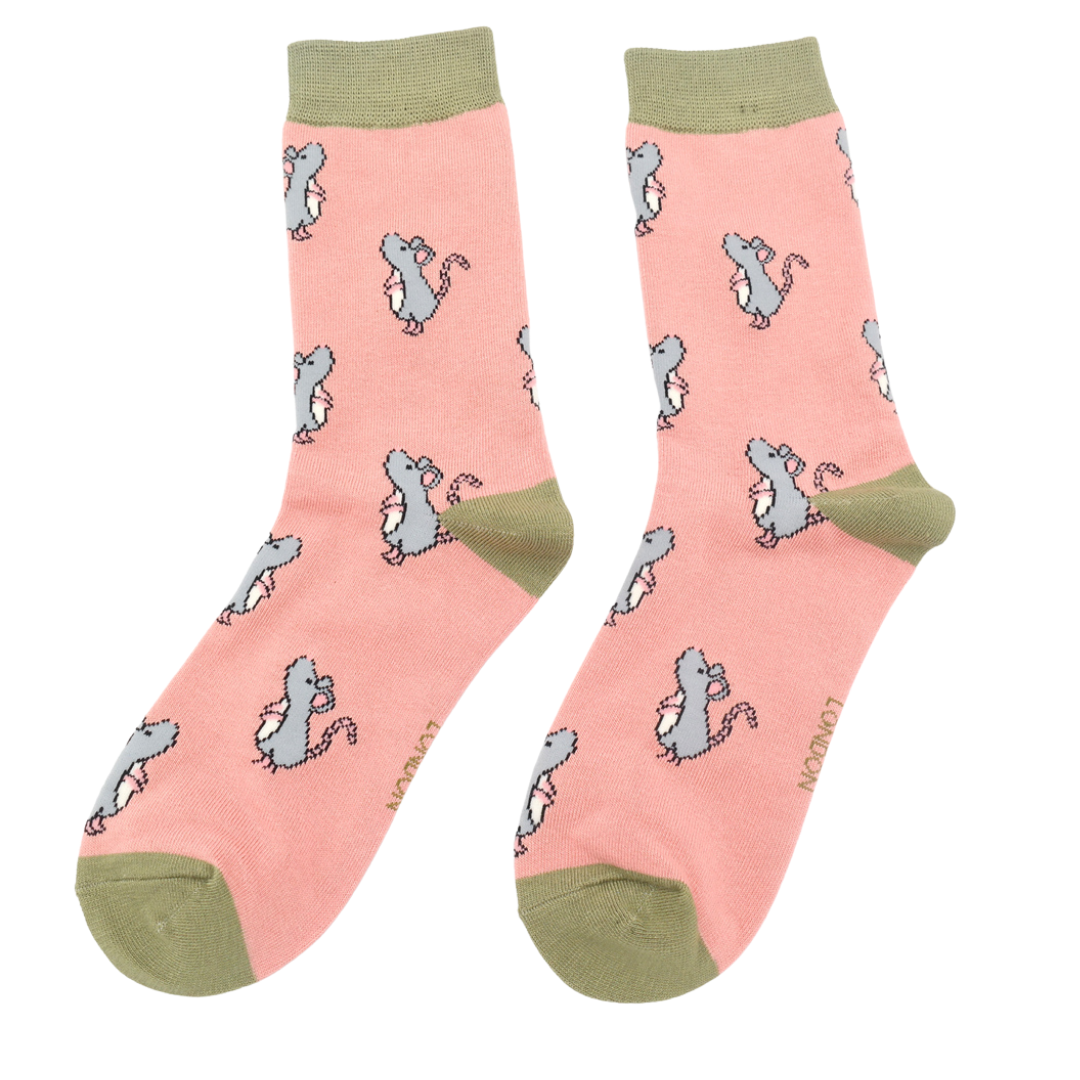 Little Mice Socks Dusky Pink-0 Little Mice Socks Dusky Pink-0