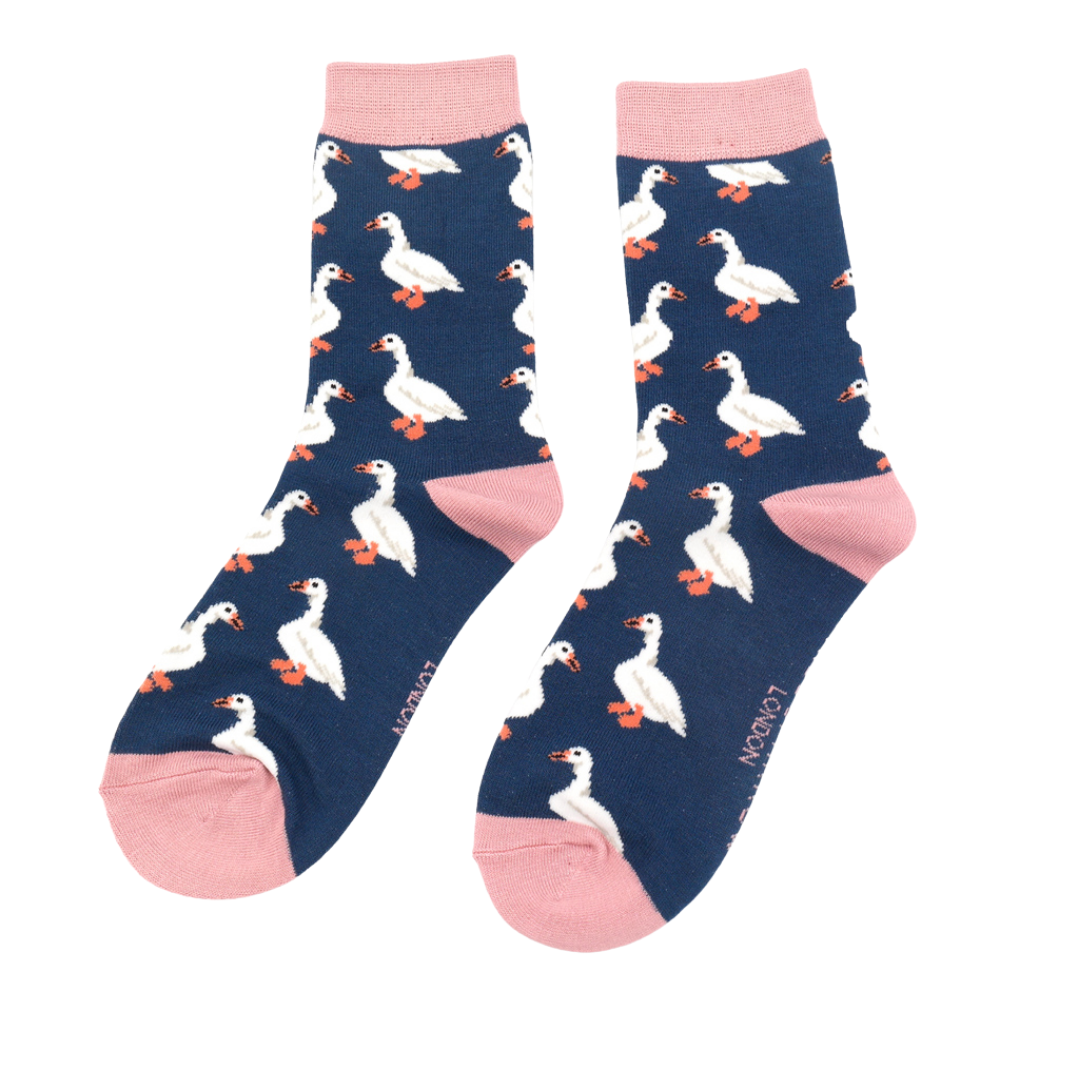 White Ducks Socks Navy-0 White Ducks Socks Navy-0
