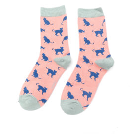 Cats Bamboo Socks Pink-0