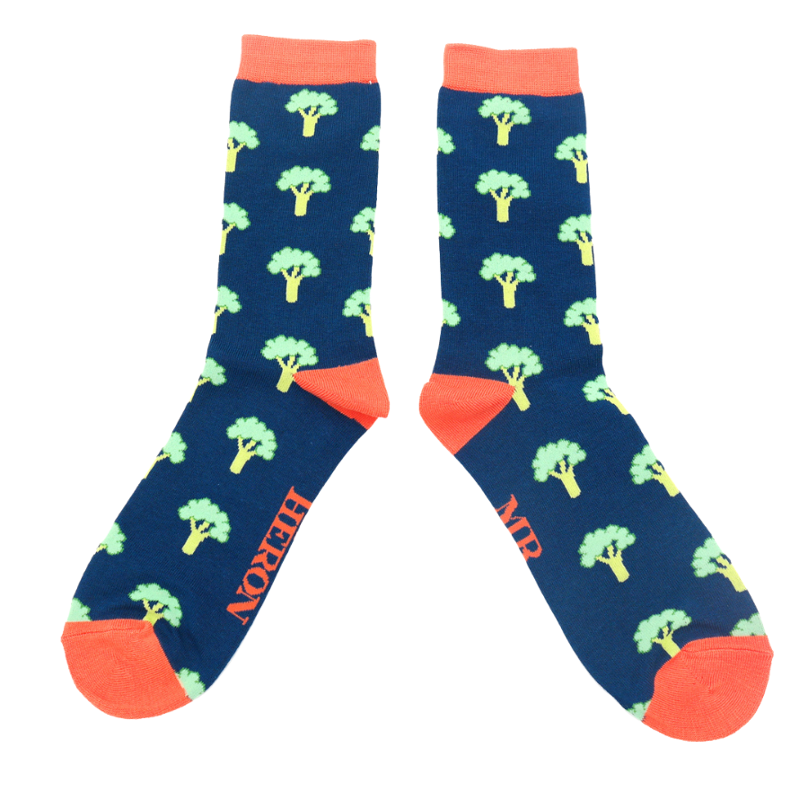 Mr Heron Broccoli Socks Navy-5485 Mr Heron Broccoli Socks Navy-5485