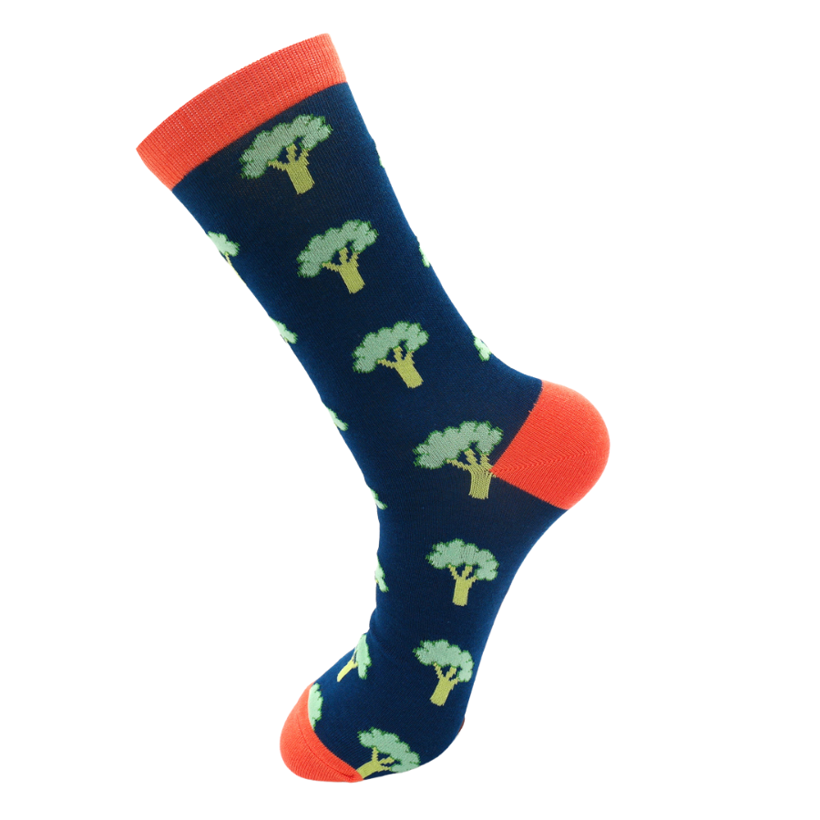 Mr Heron Broccoli Socks Navy-0 Mr Heron Broccoli Socks Navy-0
