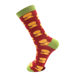 Mr Heron Burgers Socks Oxblood-0