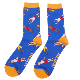 Mr Heron Swimmers Socks Blue-0