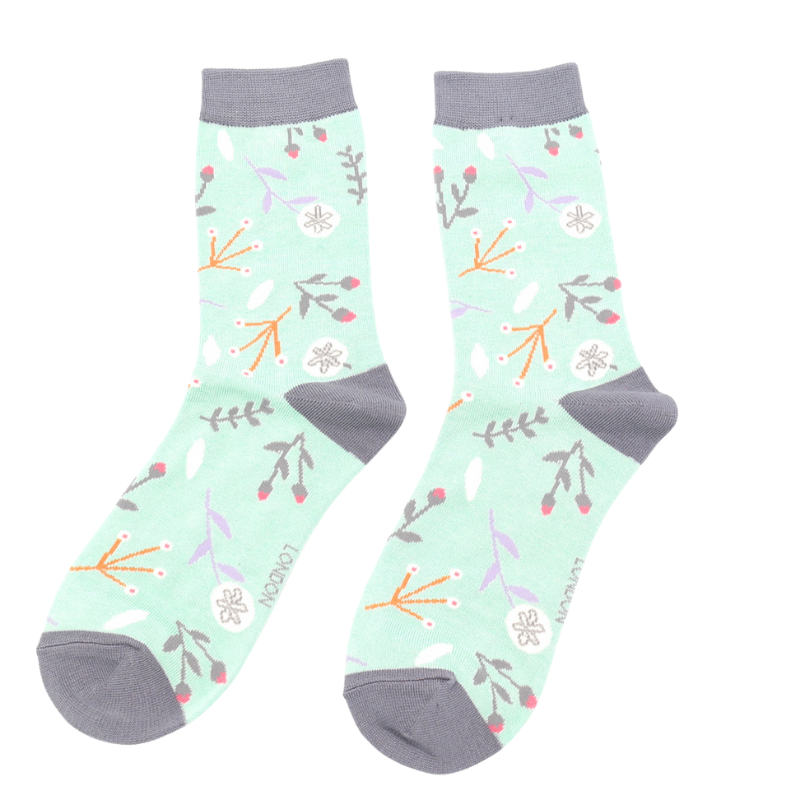 Dandelion Floral Socks Mint-0 Dandelion Floral Socks Mint-0