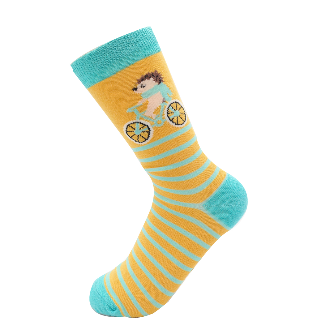 Cycling Hedgehog Socks Yellow-0 Cycling Hedgehog Socks Yellow-0