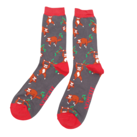 Mr Heron Sloths Socks Charcoal-0