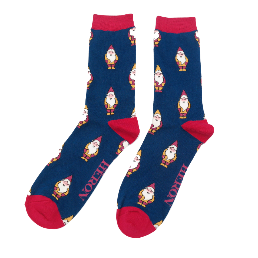 Mr Heron Gnomes Socks Navy-0 Mr Heron Gnomes Socks Navy-0