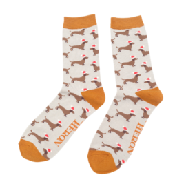 Mr Heron Sausage Dog Santa Silver-0