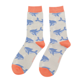 Whales Socks Silver-0