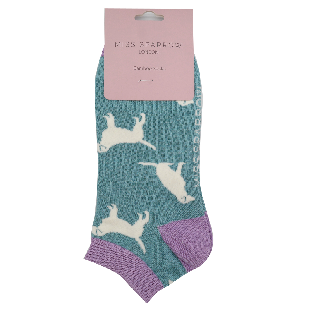 Labradors Trainer Socks Blue-6117 Labradors Trainer Socks Blue-6117