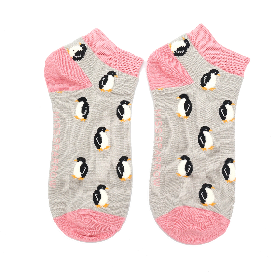 Little Penguins Trainer Socks Silver-0 Little Penguins Trainer Socks Silver-0