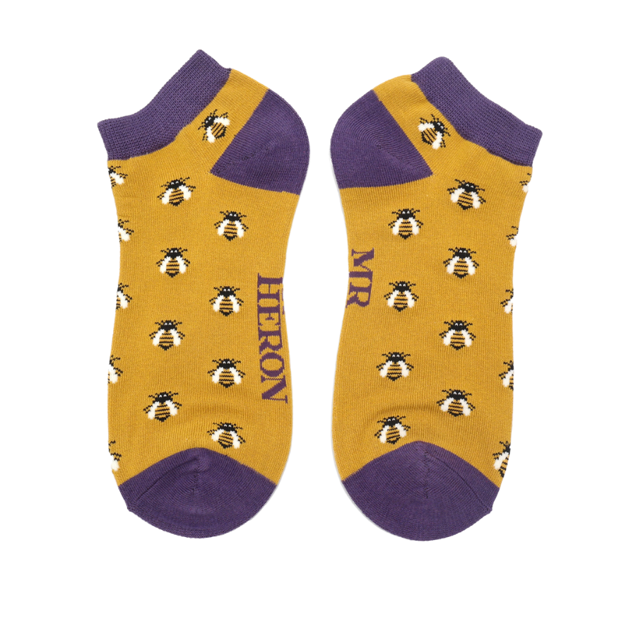 Men's Honey Bees Trainer Socks Yellow-0 Men's Honey Bees Trainer Socks Yellow-0