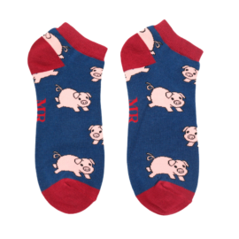 Men's Piglets Trainer Socks Navy-0