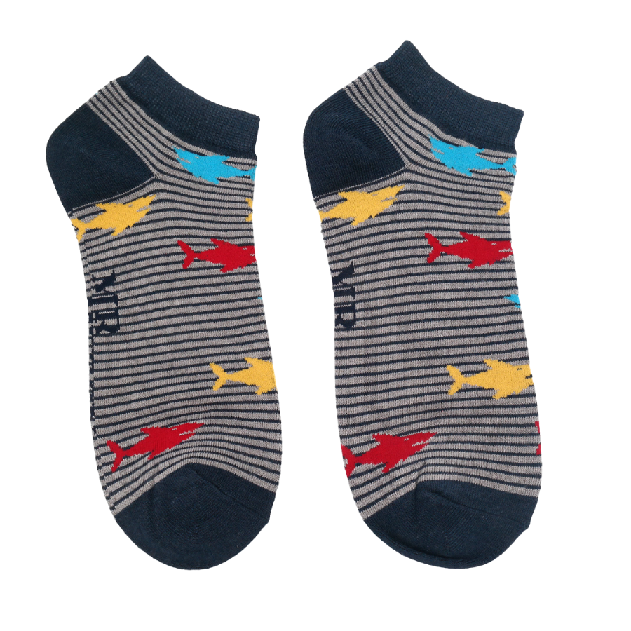 Men's Sharks Trainer Socks Grey-0 Men's Sharks Trainer Socks Grey-0