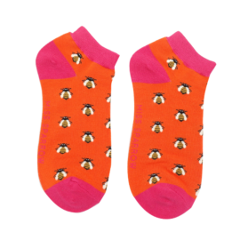Honey Bees Trainer Socks Burnt Orange-0