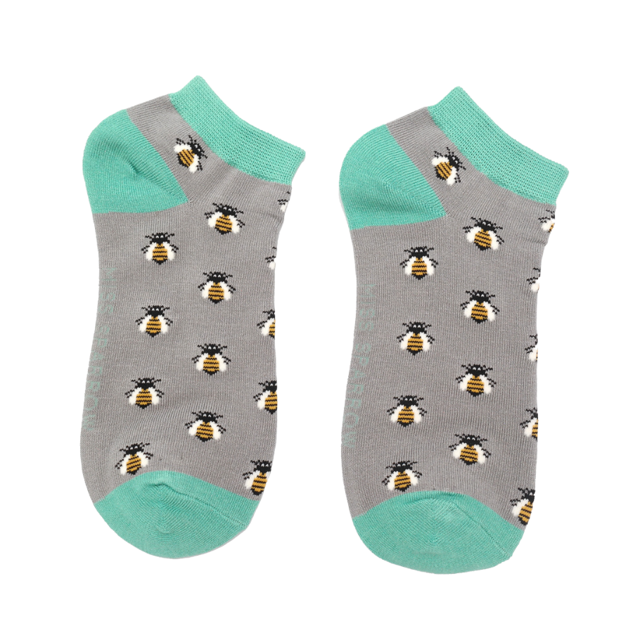 Honey Bees Trainer Socks Grey-0 Honey Bees Trainer Socks Grey-0