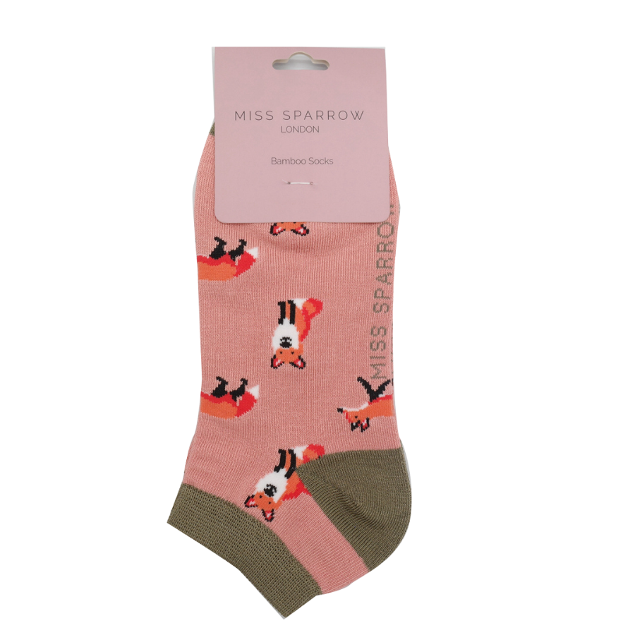 Foxes Trainer Socks Dusky Pink-5937 Foxes Trainer Socks Dusky Pink-5937