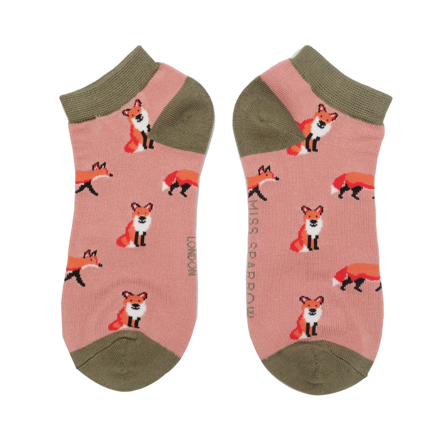 Foxes Trainer Socks Dusky Pink-0 Foxes Trainer Socks Dusky Pink-0