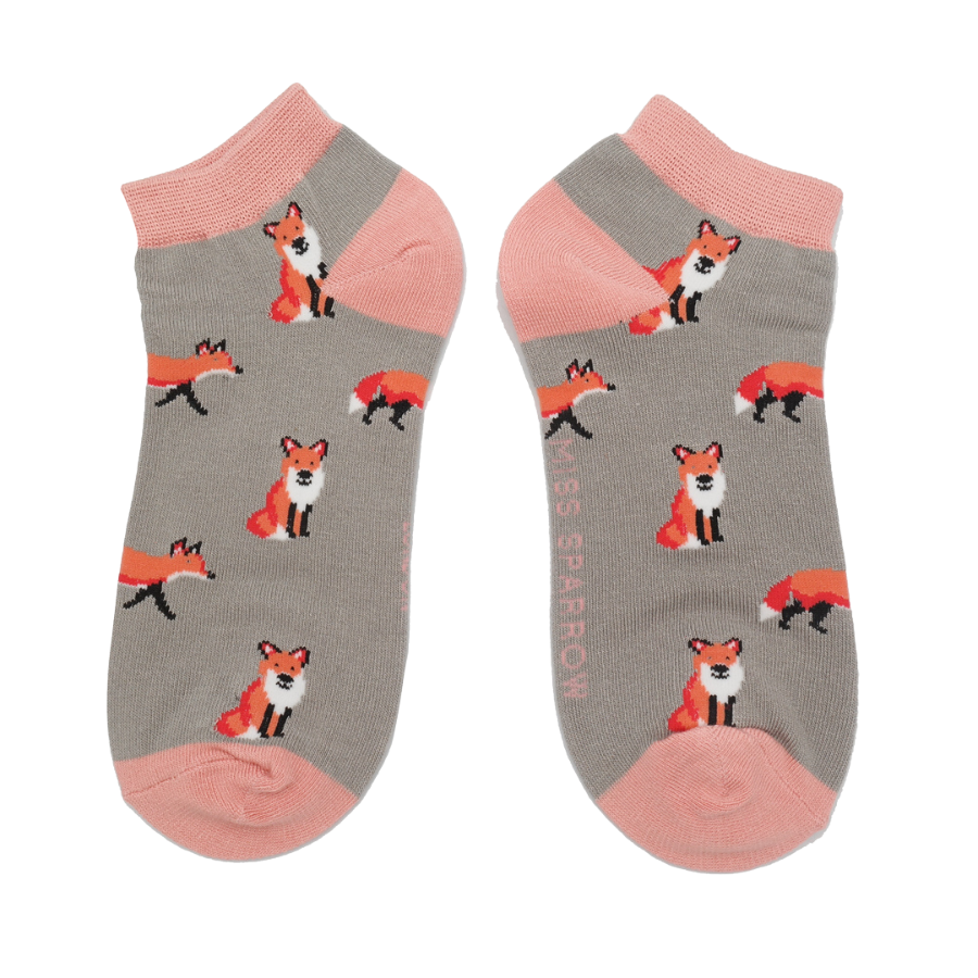 Foxes Trainer Socks Grey-0 Foxes Trainer Socks Grey-0