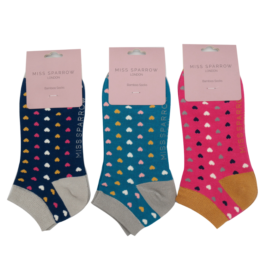 Hearts Trainer Socks Hot Pink-5949 Hearts Trainer Socks Hot Pink-5949