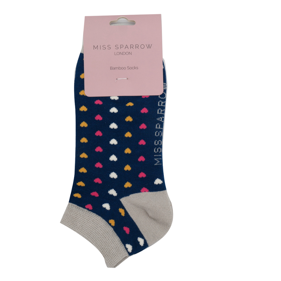 Hearts Trainer Socks Navy-5950 Hearts Trainer Socks Navy-5950