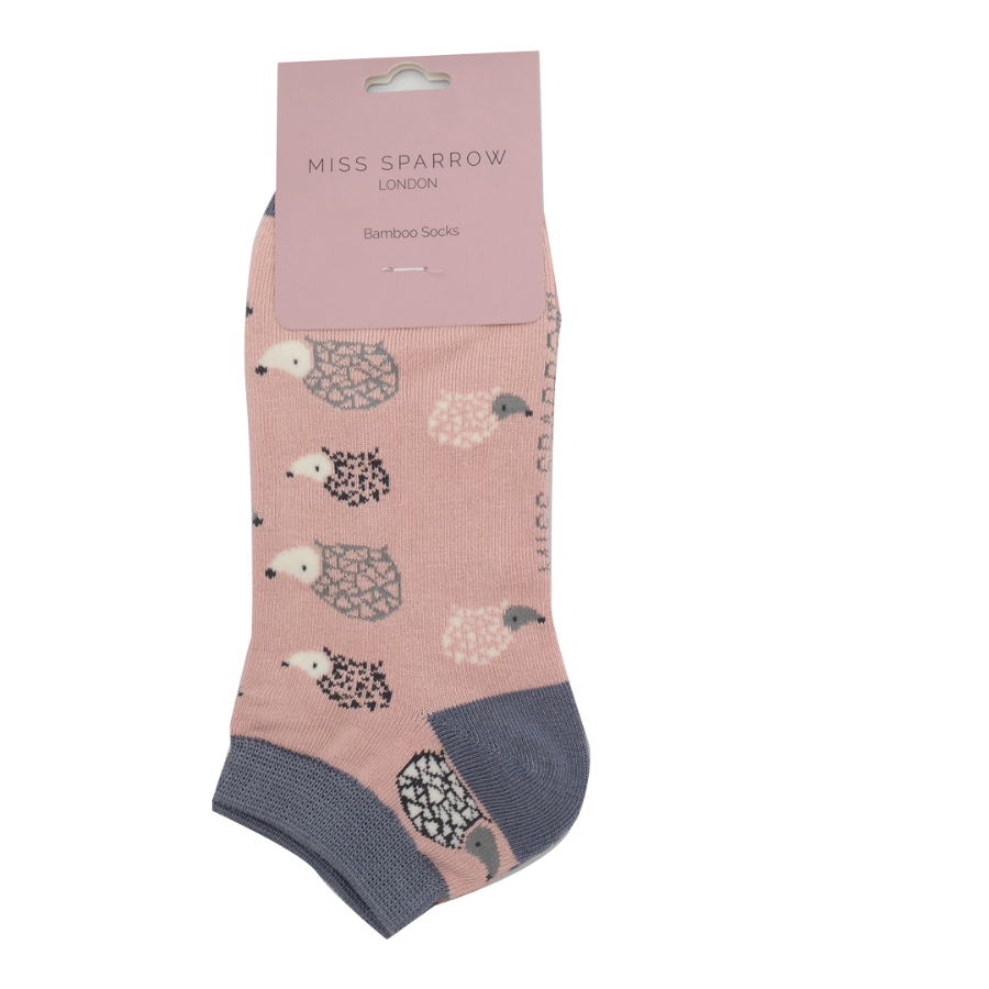 Hedgehogs Trainer Socks Dusky Pink-5955 Hedgehogs Trainer Socks Dusky Pink-5955