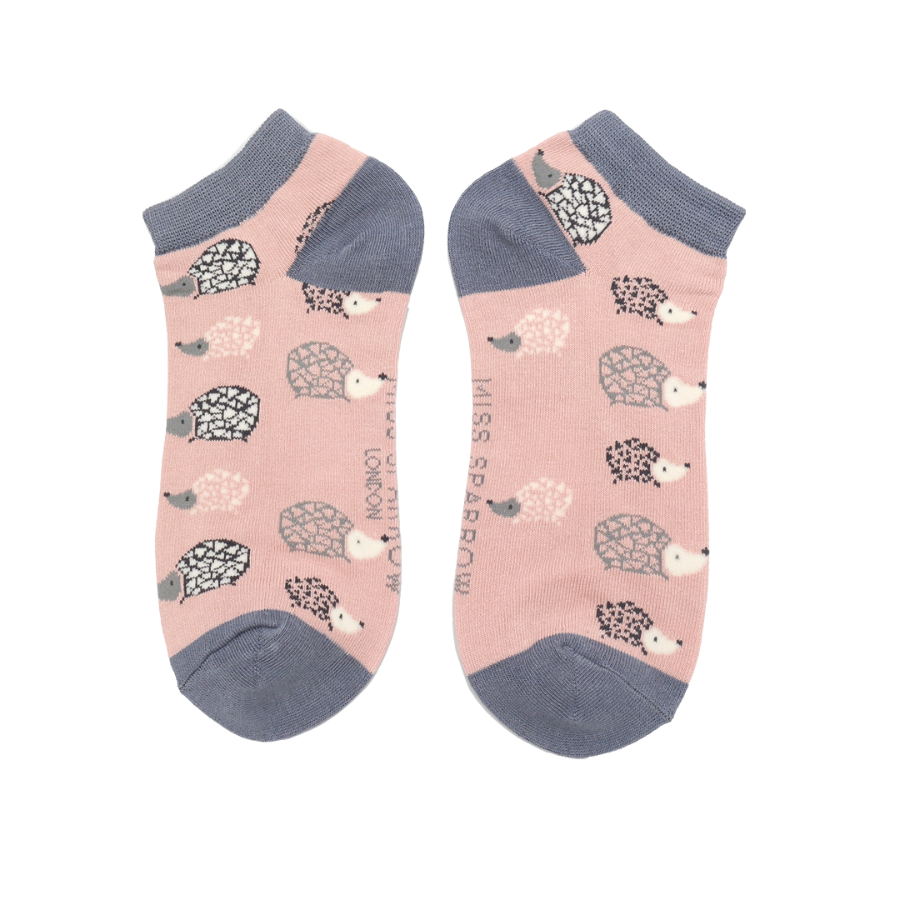 Hedgehogs Trainer Socks Dusky Pink-0 Hedgehogs Trainer Socks Dusky Pink-0