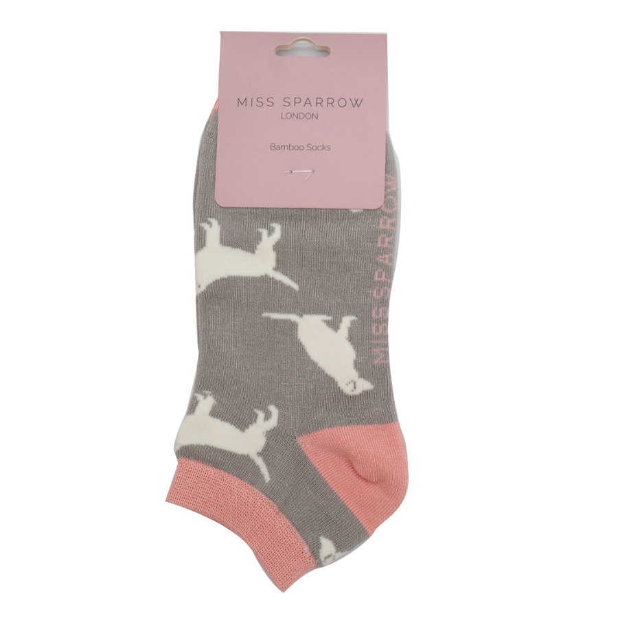 Labradors Trainer Socks Mid Grey-5966 Labradors Trainer Socks Mid Grey-5966