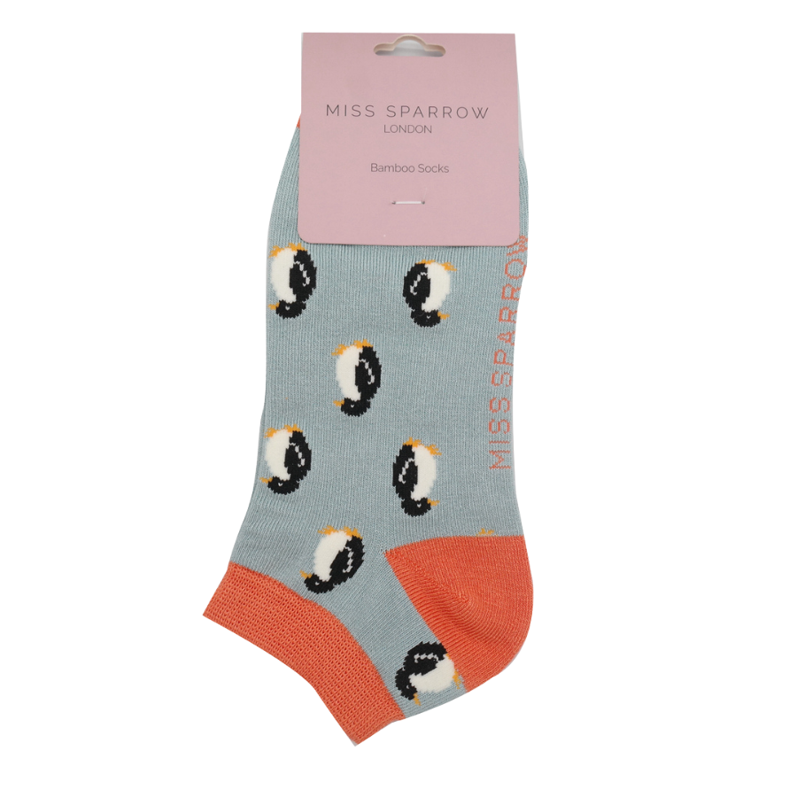 Little Penguins Trainer Socks Duck Egg-5979 Little Penguins Trainer Socks Duck Egg-5979
