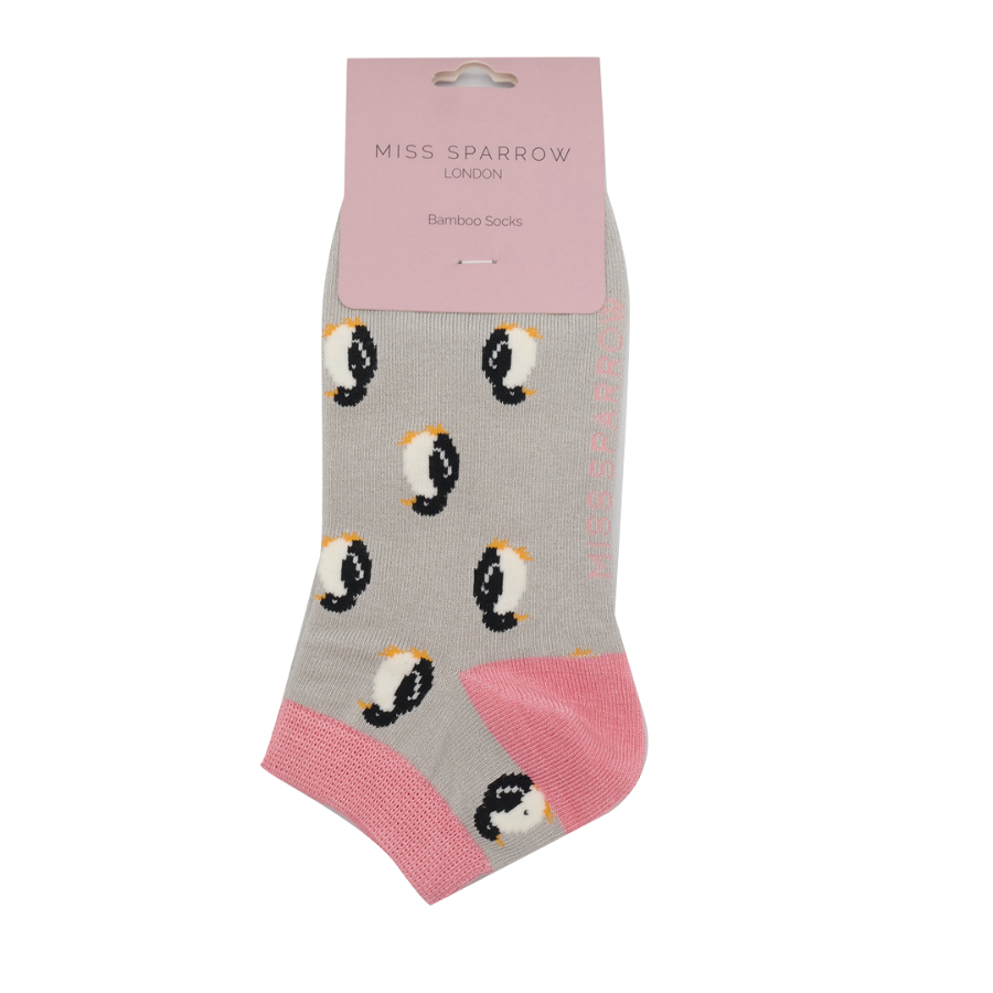 Little Penguins Trainer Socks Silver-5970 Little Penguins Trainer Socks Silver-5970