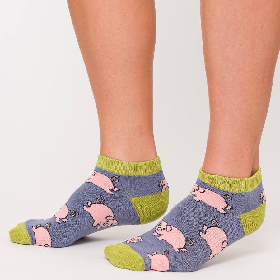 Piglets Trainer Socks Cornflower-0 Piglets Trainer Socks Cornflower-0