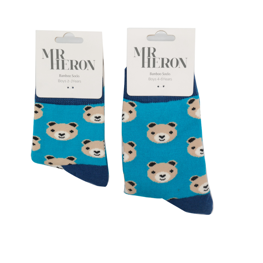 Boys Bears Socks Teal-6142 Boys Bears Socks Teal-6142